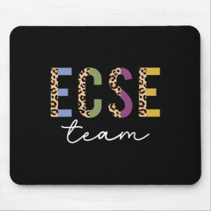 Ecse Team Leopard Back To School Cute Teachers Wom Mouse Mat