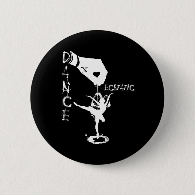 Ecstatic Dance Llerina Dancer In A Tutu Freestyle  6 Cm Round Badge (Front)