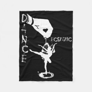Ecstatic Dance Llerina Dancer In A Tutu Freestyle  Fleece Blanket