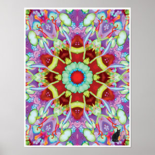 Ectoplasm Kinetic Collage Kaleidoscope Poster