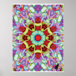 Ectoplasm Kinetic Collage Kaleidoscope Poster