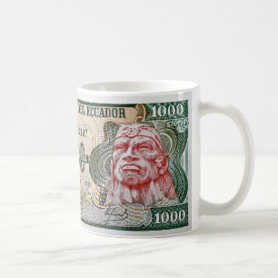 Ecuador 1000 Sucres Ruminahui Banknote Mug