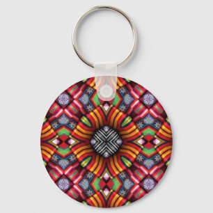 Ecuador Abstract Key Ring