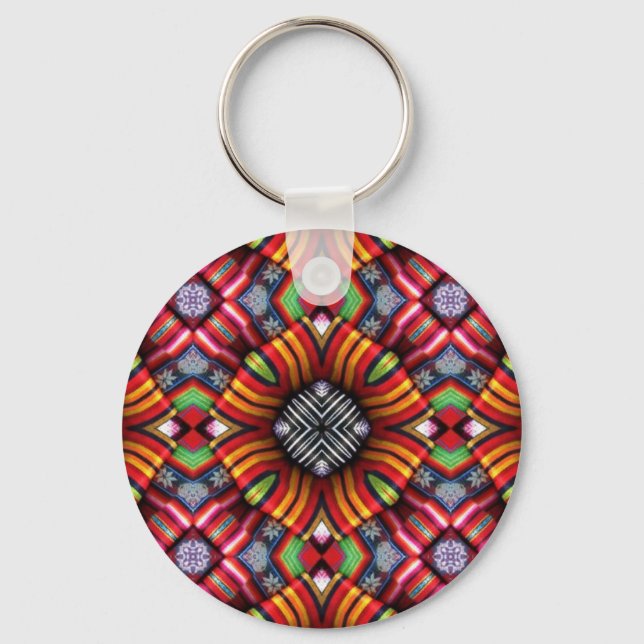 Ecuador Abstract Key Ring (Front)