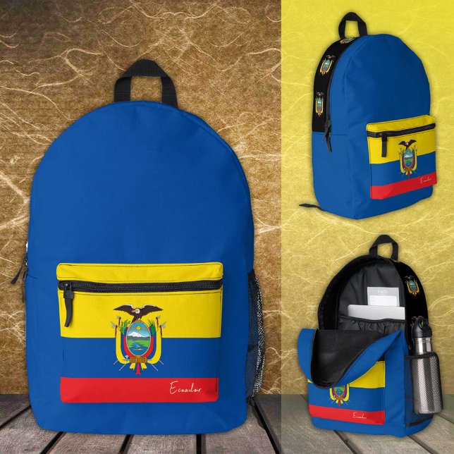 Ecuador, backpack, Ecuador Flag / patriotic Printed Backpack (Creator Uploaded)
