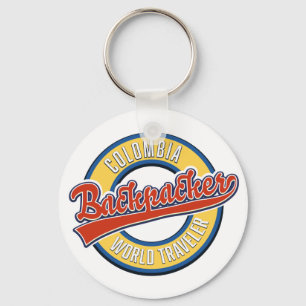 Ecuador backpacker world traveller logo key ring