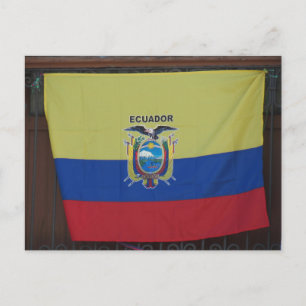 ecuador bandera postcard