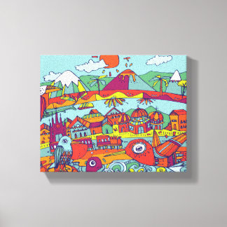 Ecuador Canvas Painting Print