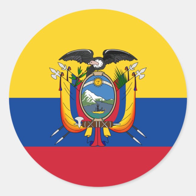 Ecuador Classic Round Sticker (Front)
