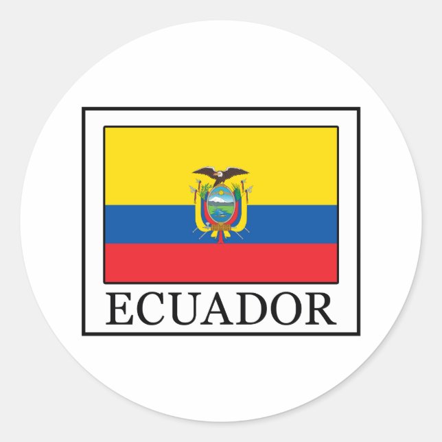 Ecuador Classic Round Sticker (Front)