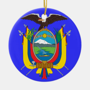 ECUADOR*- Coat of Arms Christmas Ornament