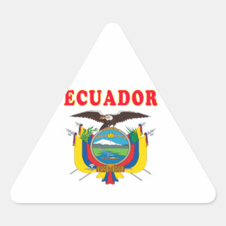 Ecuador Coat Of Arms Designs Triangle Sticker