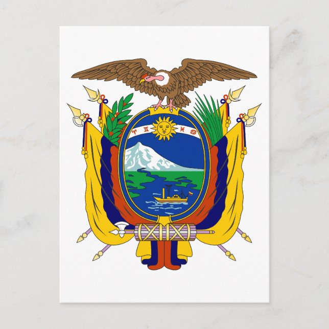 Ecuador coat of arms postcard (Front)