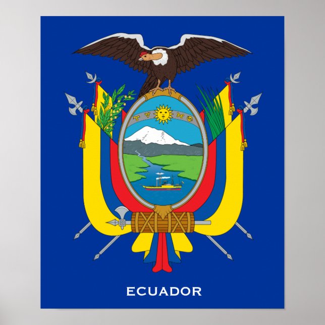 ECUADOR* Coat of Arms Poster (Front)