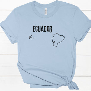 Ecuador Country Map Line Ecuadorian Outline Shape T-Shirt