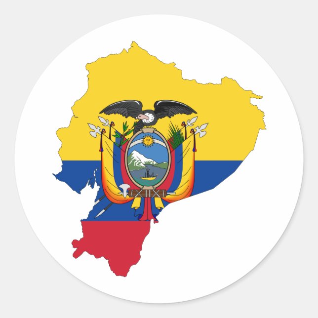 Ecuador EC Classic Round Sticker (Front)