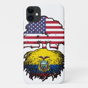 Ecuador Ecuadorian American USA Tree Roots Flag iPhone 11 Case