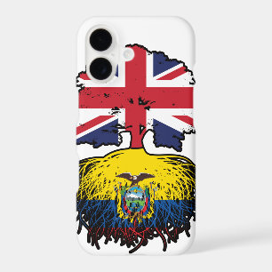 Ecuador Ecuadorian British UK Tree Roots Flag