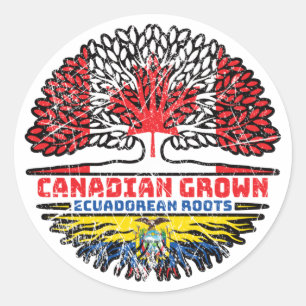 Ecuador Ecuadorian Ecuadorean Ecuadoran Canadian Classic Round Sticker