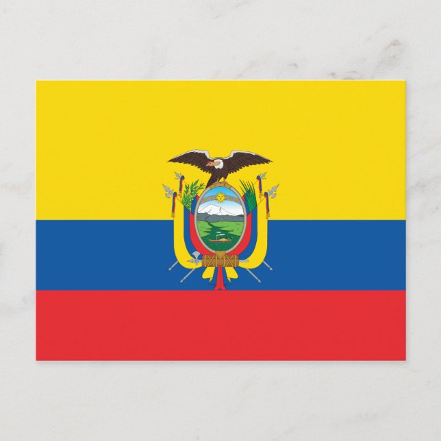 Ecuador (Ecuadorian) Flag Postcard (Front)