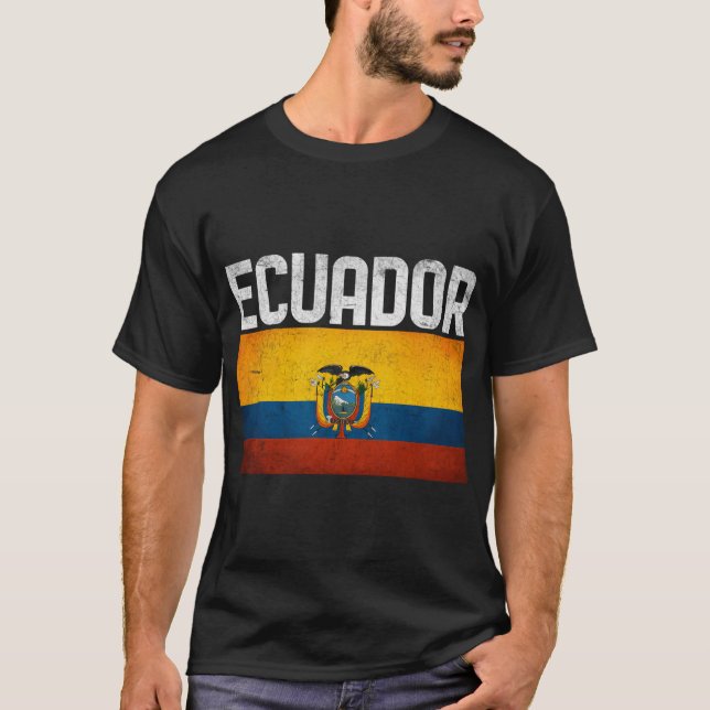 Ecuador Ecuadorian Flag Pride T-Shirt (Front)