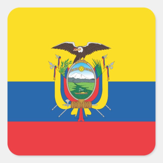 Ecuador (Ecuadorian)  Flag Square Sticker (Front)