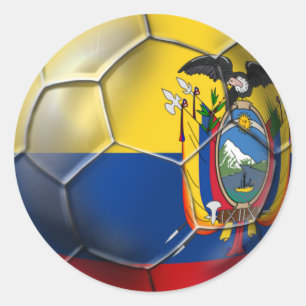 Ecuador Elt Tri soccer futbol ball gifts Classic Round Sticker