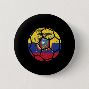 Ecuador Fans Ecuador Flag World Soccer Jersey Foot 6 Cm Round Badge