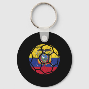 Ecuador Fans Ecuador Flag World Soccer Jersey Foot Key Ring