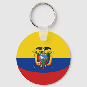 Ecuador Fisheye Flag Keychain