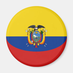 Ecuador Fisheye Flag Magnet