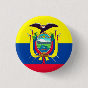 Ecuador Flag 3 Cm Round Badge