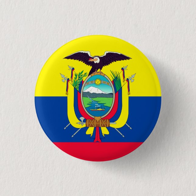 Ecuador Flag 3 Cm Round Badge (Front)