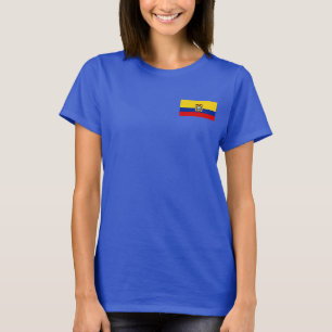 Ecuador Flag and Map dk T-Shirt