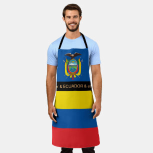 Ecuador Flag Apron, Ecuador Chefs kitchen Apron