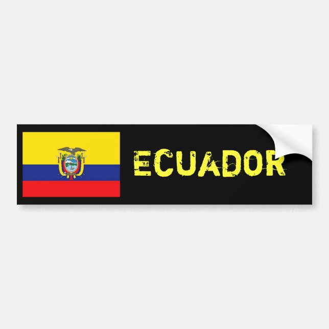 Ecuador flag bumper sticker (Front)