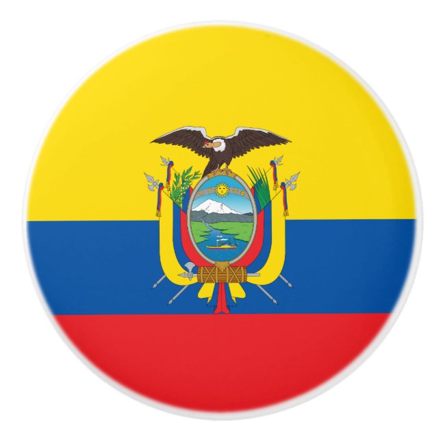 Ecuador Flag Ceramic Knob (Front)