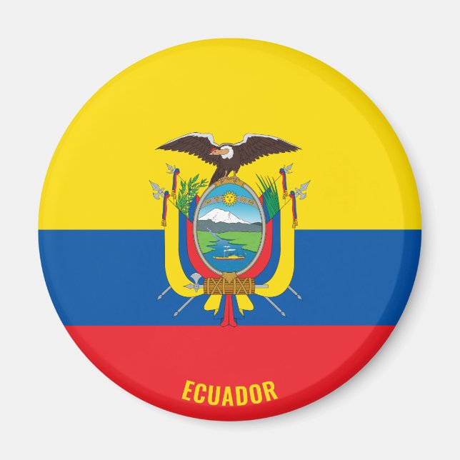 Ecuador Flag Charming Patriotic Magnet (Front)