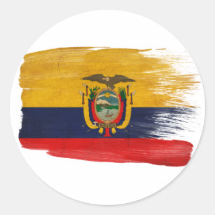 Ecuador Flag Classic Round Sticker