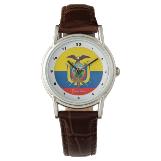 Ecuador Flag, Ecuador trendy fashion /design watch (Front)