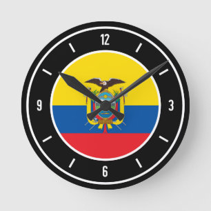 Ecuador Flag Elegant Round Clock