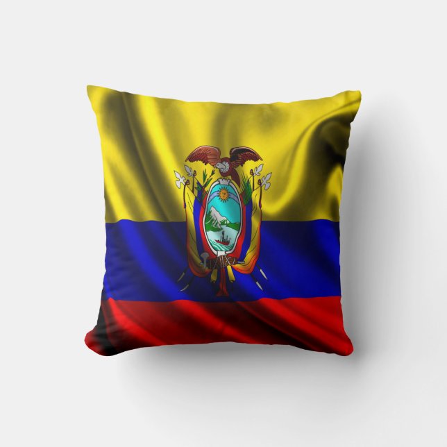 Ecuador Flag Fabric Cushion (Front)