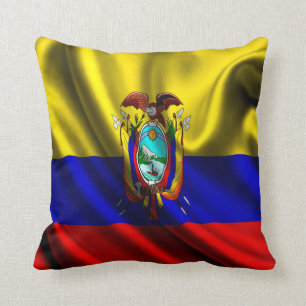 Ecuador Flag Fabric Cushion