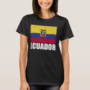 Ecuador Flag Grunge Vintage Souvenir Ecuador T-Shirt