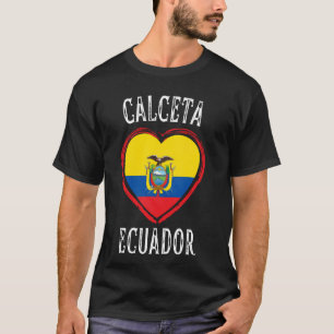 Ecuador Flag Heart Calceta City T-Shirt