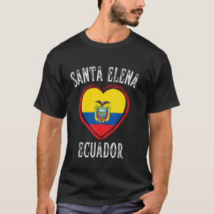Ecuador Flag Heart Santa Elena City T-Shirt