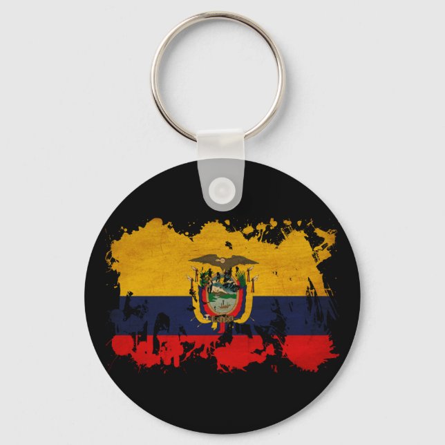 Ecuador Flag Key Ring (Front)