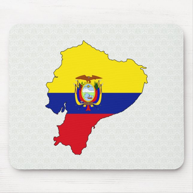 Ecuador Flag Map full size Mouse Mat (Front)