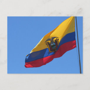 ecuador flag postcard