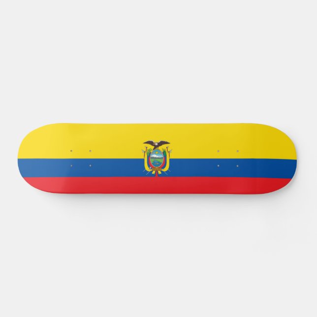 Ecuador Flag Skateboard (Horz)